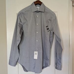 NWT Men's Calvin Klein Dress Shirt slim Fit 15 32/33